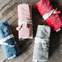 Dotty Velvet Jewellery Rolls