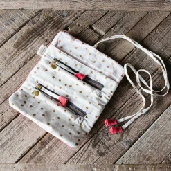Dotty Velvet Jewellery Rolls
