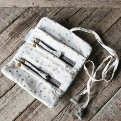 Dotty Velvet Jewellery Rolls