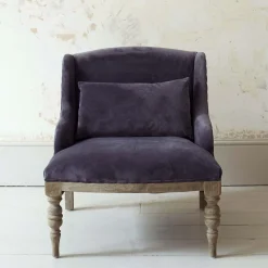 Duchess Grey Velvet Armchair