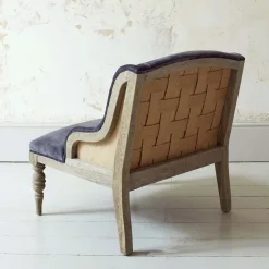 Duchess Grey Velvet Armchair
