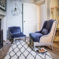 Duchess Grey Velvet Armchair
