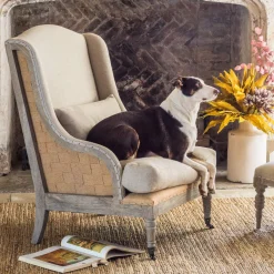 Duke Natural Linen Armchair
