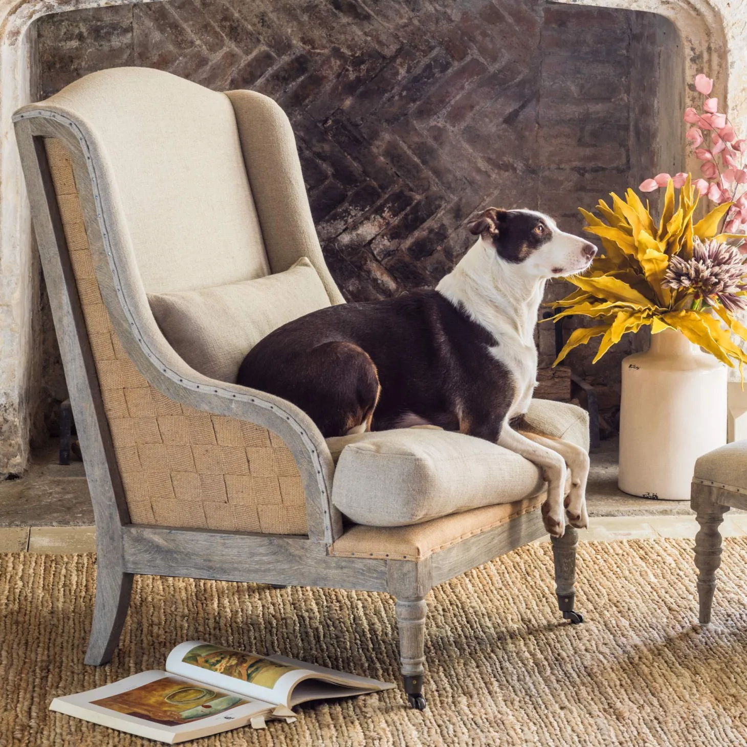 Duke Natural Linen Armchair