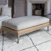 Duke Natural Linen Ottoman