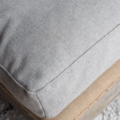 Duke Natural Linen Ottoman