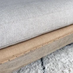 Duke Natural Linen Ottoman