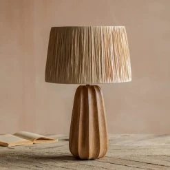 Duncombe Natural Wooden Table Lamp