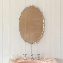 Durley Scalloped Oval Wall Mirror