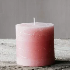 Dusky Pink Pillar Candles