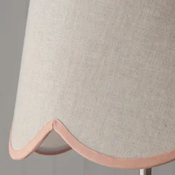 Dusky Pink Scallop Lamp Shades