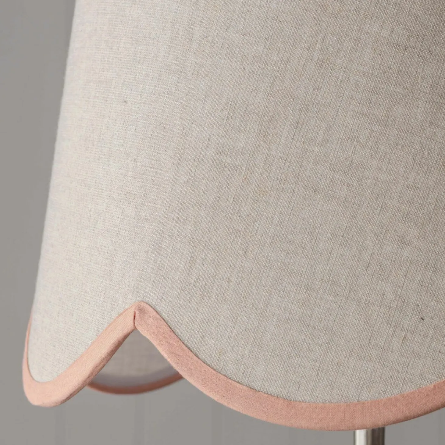 Dusky Pink Scallop Lamp Shades