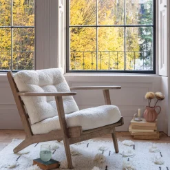 Dylan Chalk Bouclé Armchair