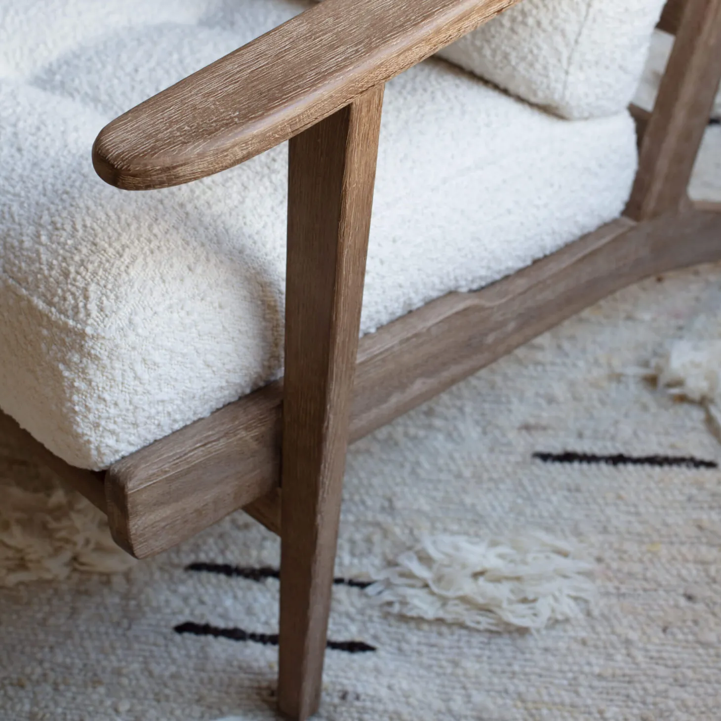 Dylan Chalk Bouclé Armchair
