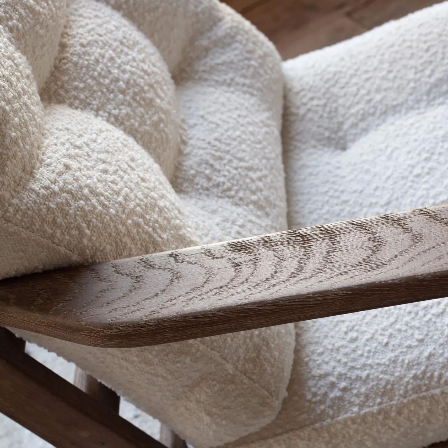 Dylan Chalk Bouclé Armchair