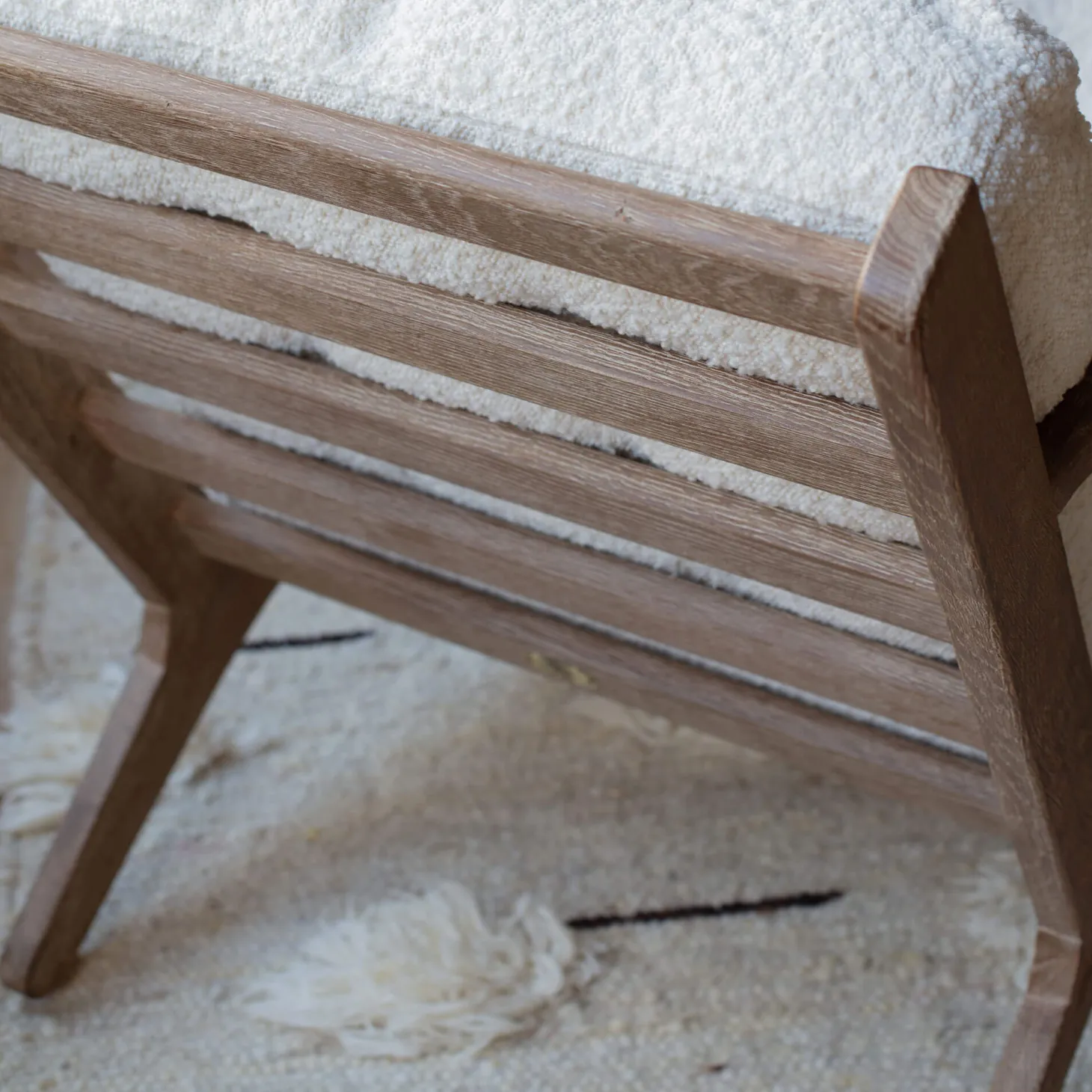 Dylan Chalk Bouclé Armchair