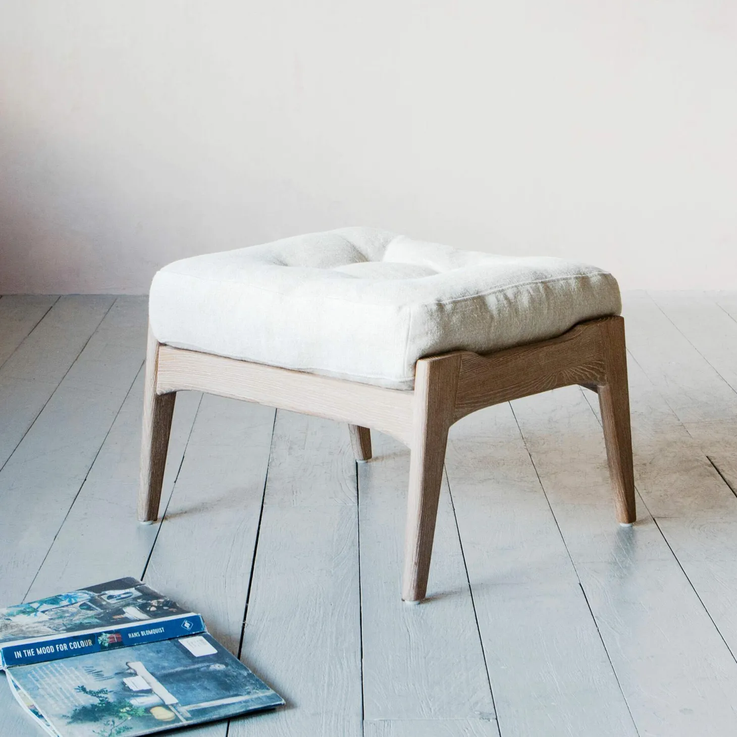 Dylan Linen Footstool