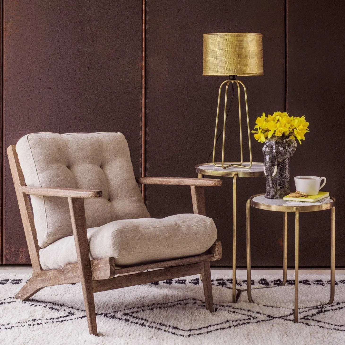 Dylan Natural Linen Armchair
