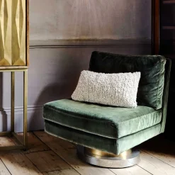 Eggshell Curly Sheepskin Rectangular Cushion