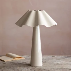Eldon Ivory Enamel Table Lamp Large