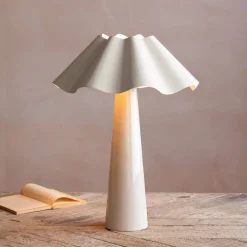 Eldon Ivory Enamel Table Lamp Large
