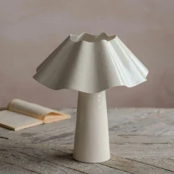 Eldon Ivory Enamel Table Lamp Small