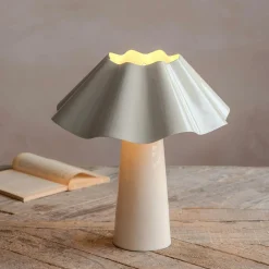 Eldon Ivory Enamel Table Lamp Small