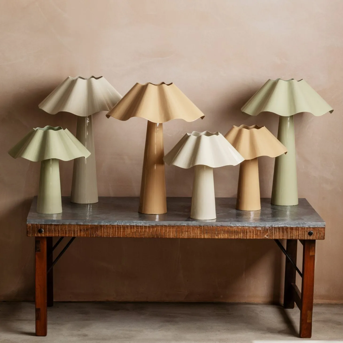 Eldon Sage Enamel Table Lamp Small