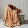 Eliza Floral Block Printed Sherpa Throw