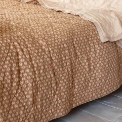 Eliza Floral Block Printed Bed Quilt