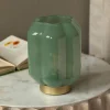 Emaline Small Green and Gold LED Table Lamp