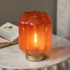 Emaline Small Red and Gold LED Table Lamp