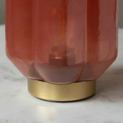 Emaline Small Red and Gold LED Table Lamp