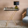 Emery Grey Ikat Tray Table