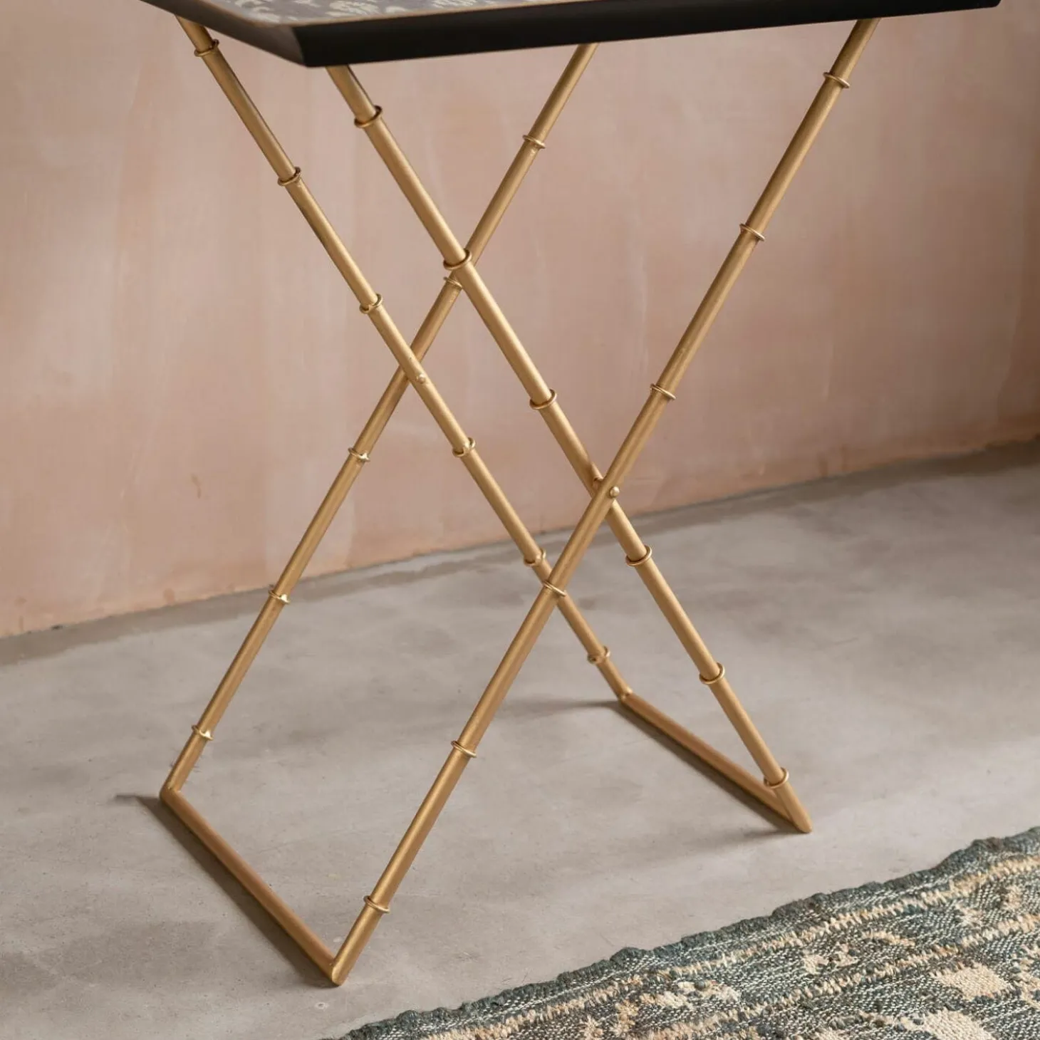 Emery Grey Ikat Tray Table