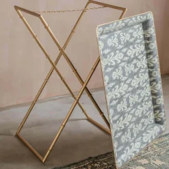 Emery Grey Ikat Tray Table
