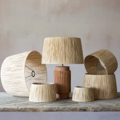 Empire Natural Raffia Retro Lamp Shades