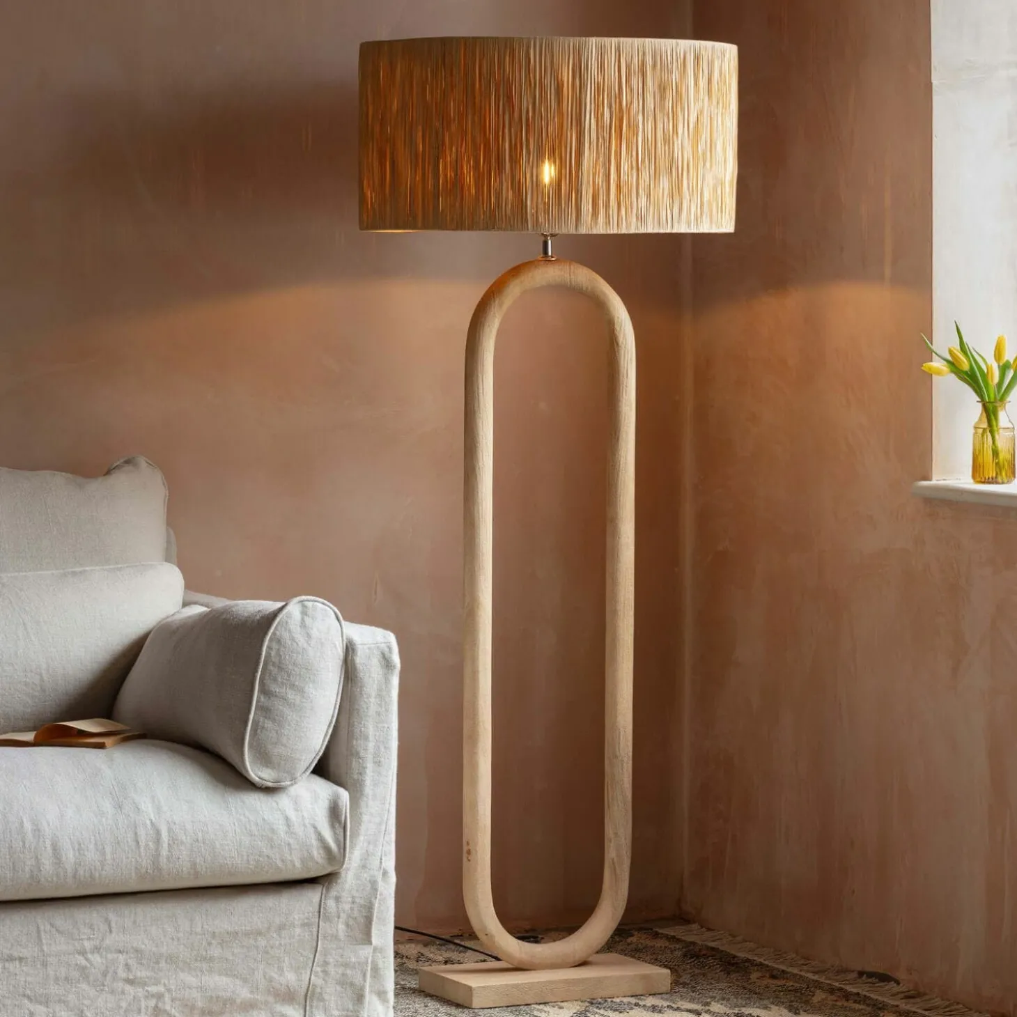 Enzo Wooden Floor Lamp