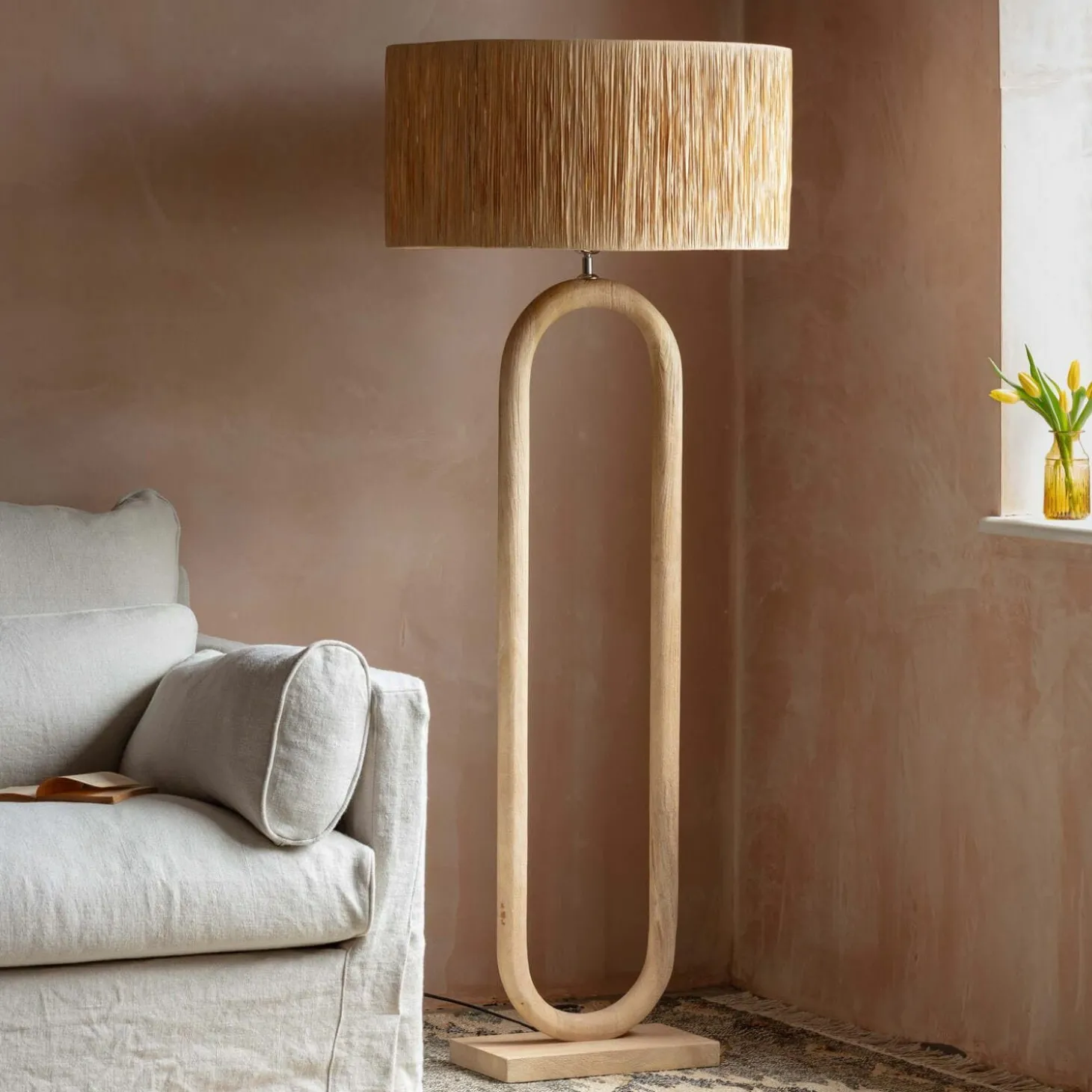 Enzo Wooden Floor Lamp