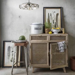 Esben Cane Cupboard with Drawers