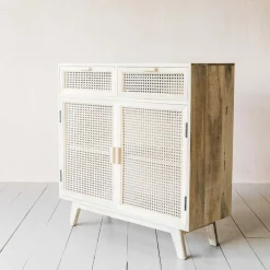 Esben Cane Cupboard with Drawers
