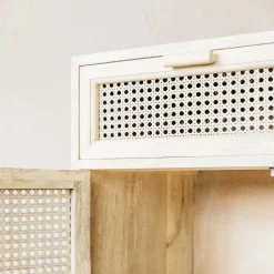 Esben Cane Cupboard with Drawers