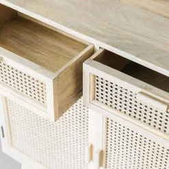 Esben Cane Cupboard with Drawers
