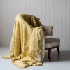 Esme Floral Block Printed Sherpa Throw