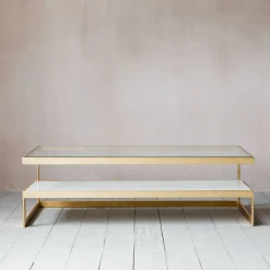 Estere Gold and Marble Coffee Table