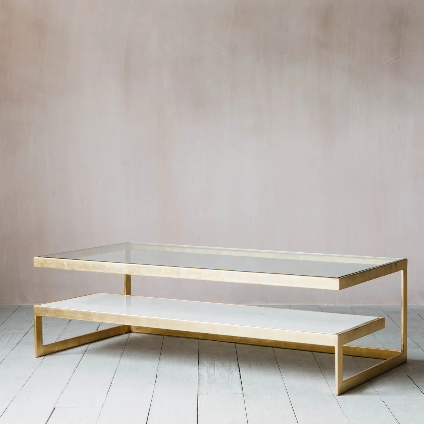 Estere Gold and Marble Coffee Table