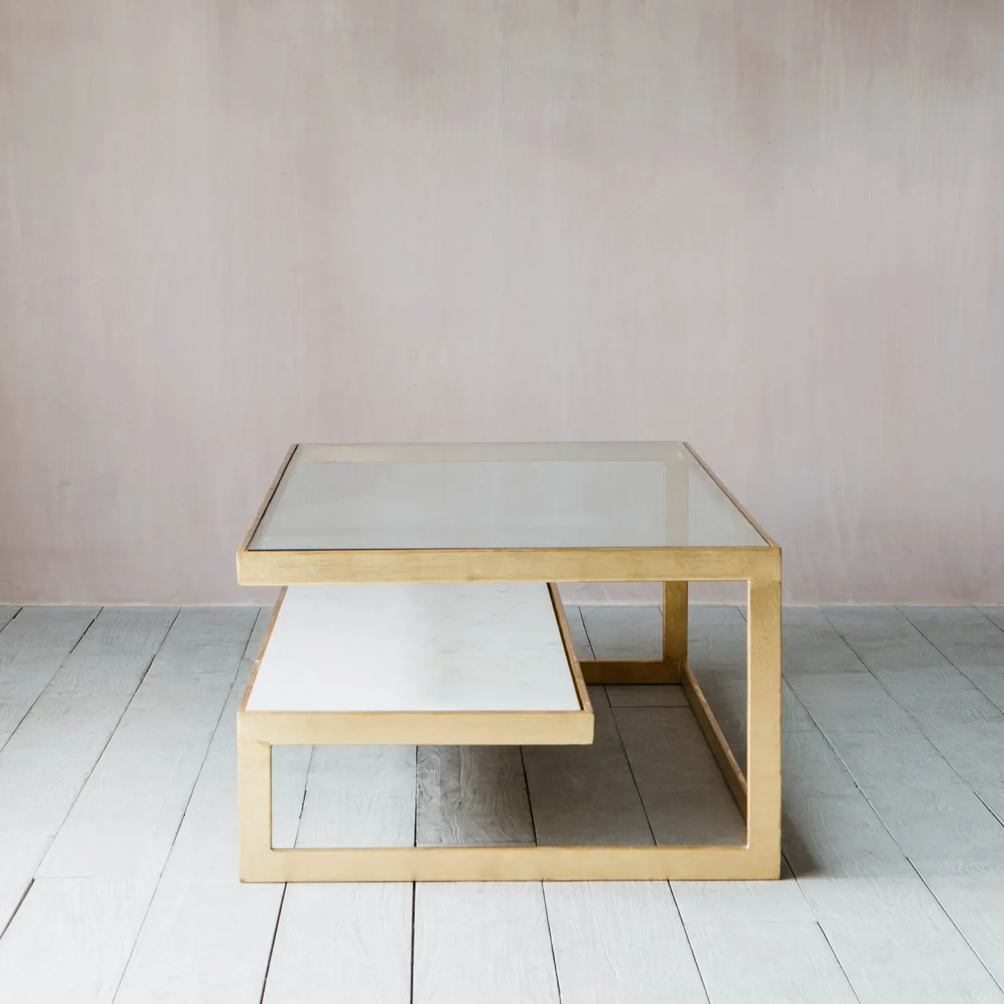 Estere Gold and Marble Coffee Table