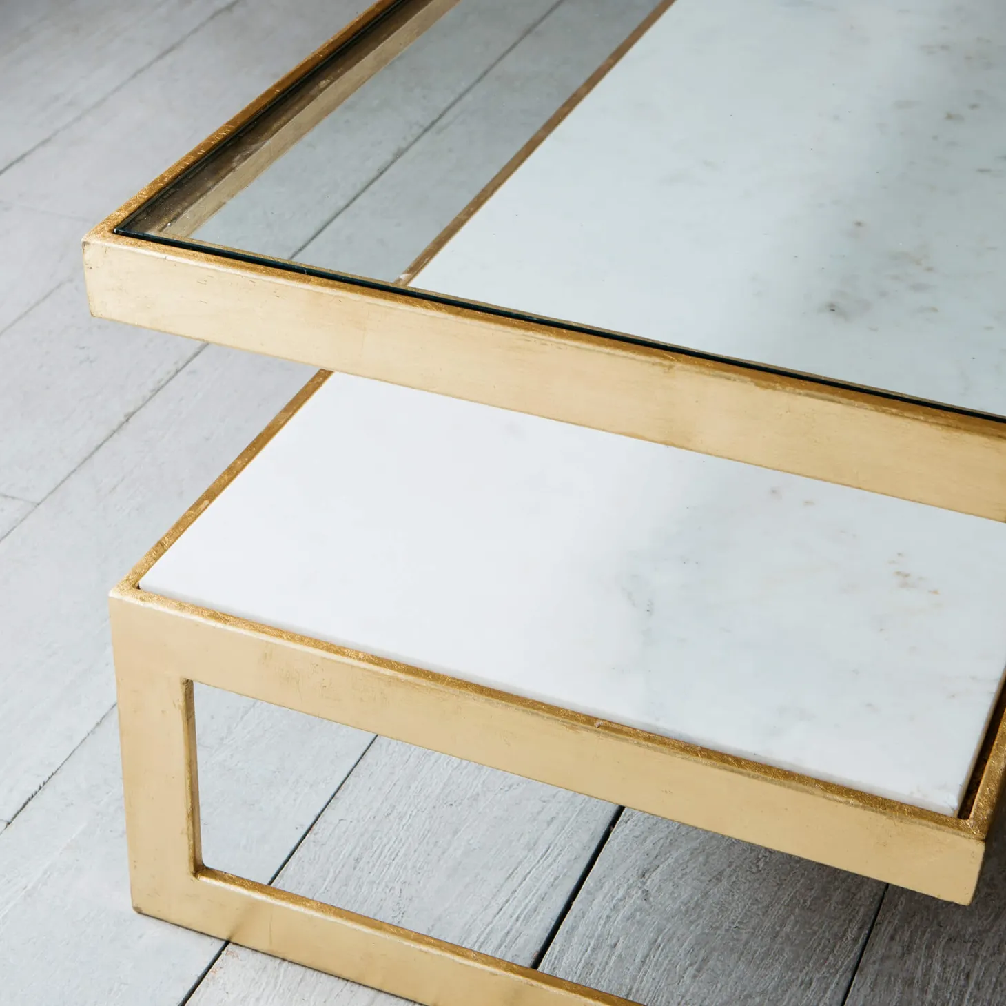 Estere Gold and Marble Coffee Table