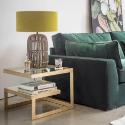 Estere Gold and Marble Side Table