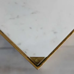 Estere Gold and Marble Side Table